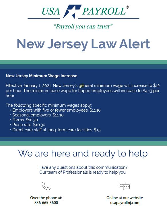 NJ Minimum Wage